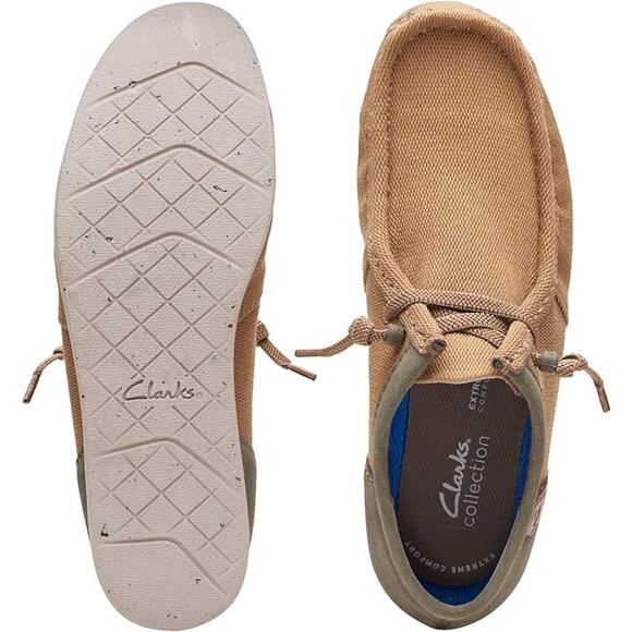 NWT Clarks Collection Men's ShacreLite Moc Oxford, Dark Sand Combi, 8 Wide US - Picture 5 of 7